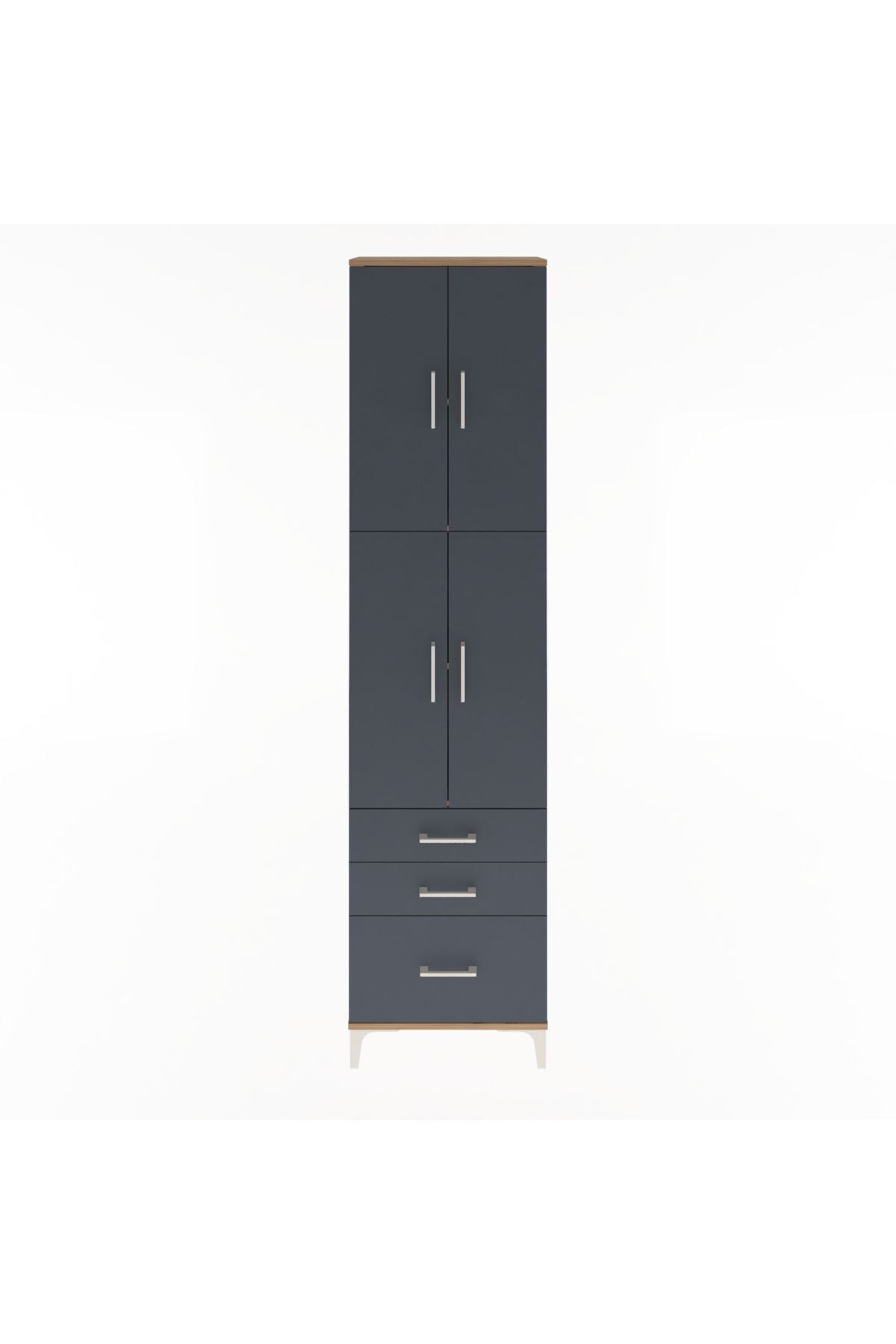 Arges Dolap 4 Raflı 3 Çekmeceli 4 Kapaklı 60x30x243 - S32M035V8A