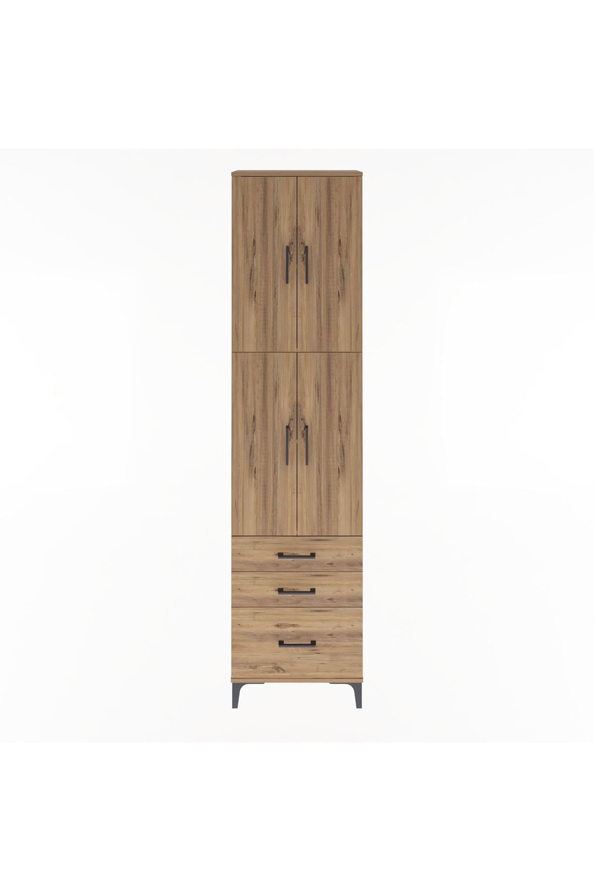 Arges Dolap 4 Raflı 3 Çekmeceli 4 Kapaklı 60x30x243 - S32M035V9A