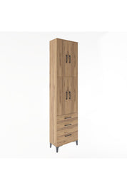 Arges Dolap 4 Raflı 3 Çekmeceli 4 Kapaklı 60x30x243 - S32M035V9A
