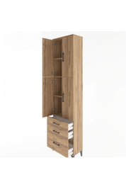 Arges Dolap 4 Raflı 3 Çekmeceli 4 Kapaklı 60x30x243 - S32M035V9A