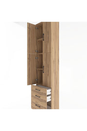 Arges Dolap 4 Raflı 3 Çekmeceli 4 Kapaklı 60x30x243 - S32M035V9A