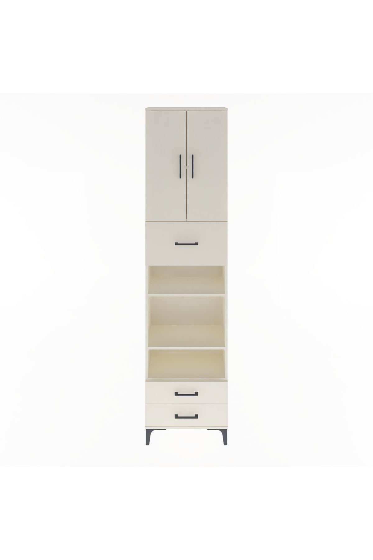 Arges Dolap 5 Raflı 3 Çekmeceli 2 Kapaklı 60x30x243 - S32M036V1A