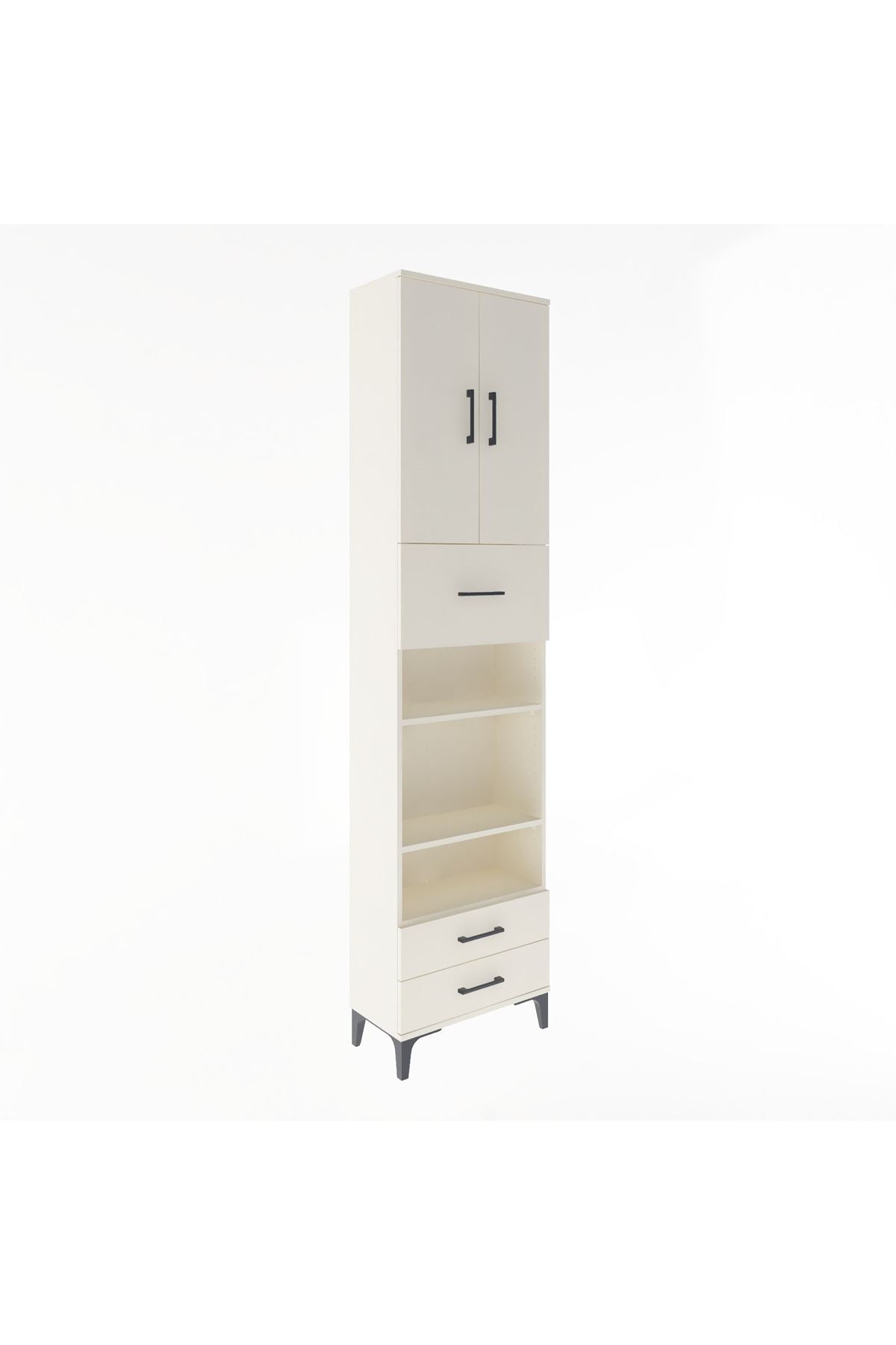 Arges Dolap 5 Raflı 3 Çekmeceli 2 Kapaklı 60x30x243 - S32M036V1A