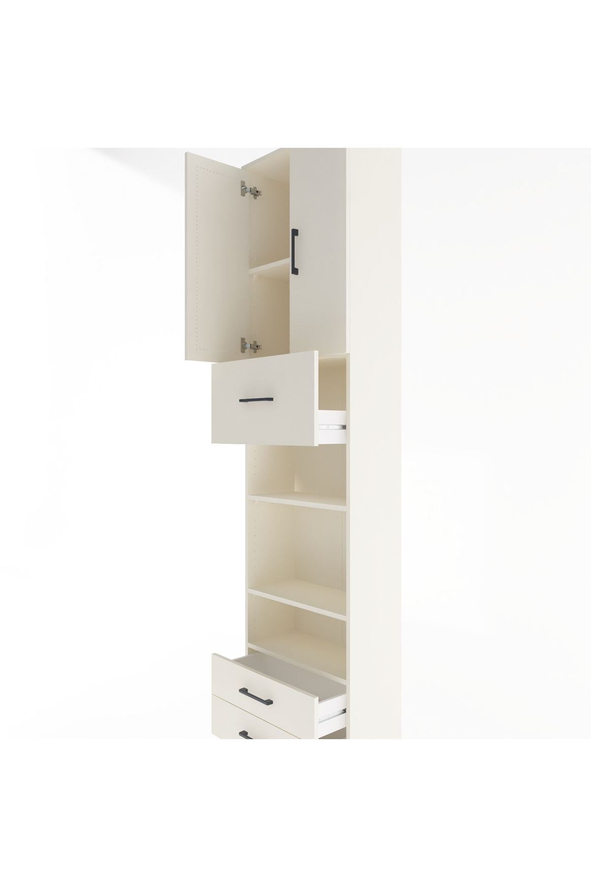 Arges Dolap 5 Raflı 3 Çekmeceli 2 Kapaklı 60x30x243 - S32M036V1A