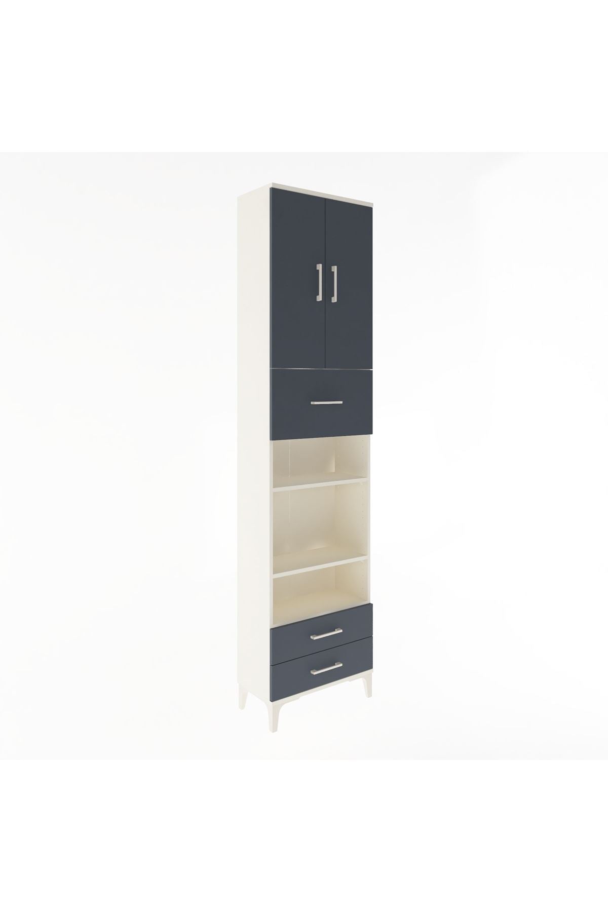 Arges Dolap 5 Raflı 3 Çekmeceli 2 Kapaklı 60x30x243 - S32M036V2A