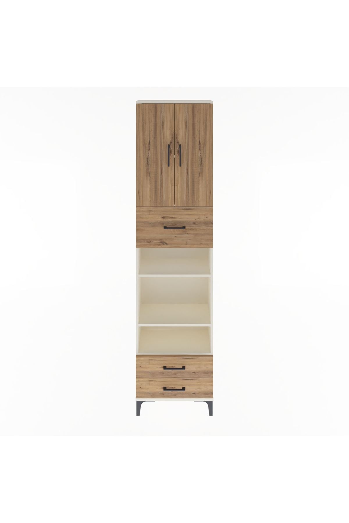 Arges Dolap 5 Raflı 3 Çekmeceli 2 Kapaklı 60x30x243 - S32M036V3A