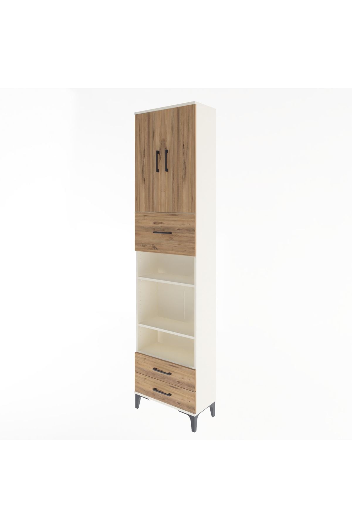 Arges Dolap 5 Raflı 3 Çekmeceli 2 Kapaklı 60x30x243 - S32M036V3A