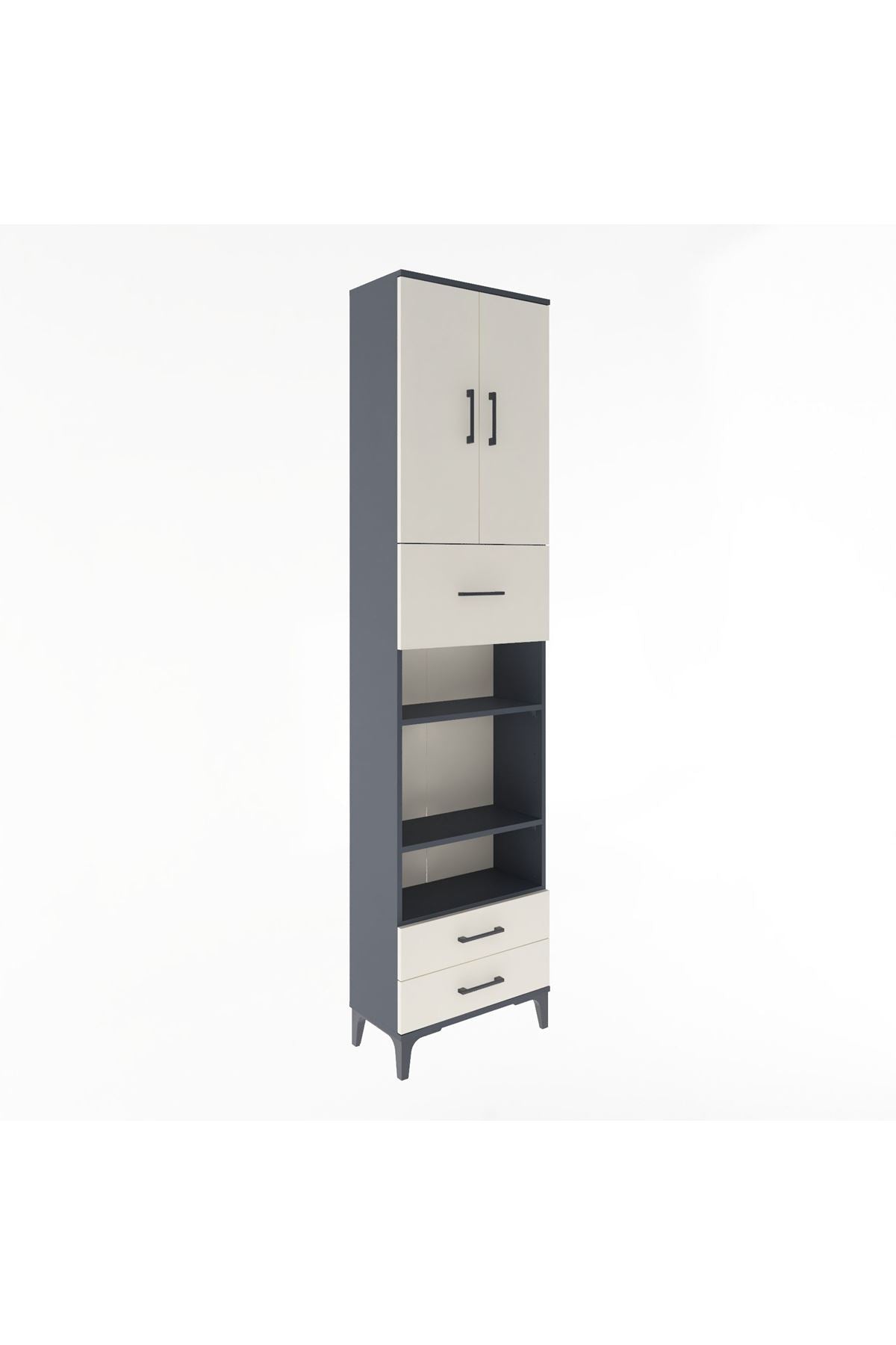 Arges Dolap 5 Raflı 3 Çekmeceli 2 Kapaklı 60x30x243 - S32M036V4A