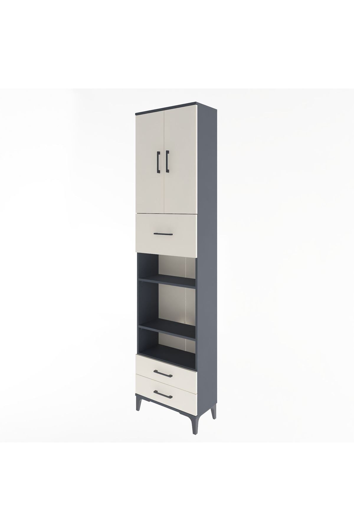 Arges Dolap 5 Raflı 3 Çekmeceli 2 Kapaklı 60x30x243 - S32M036V4A