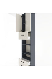 Arges Dolap 5 Raflı 3 Çekmeceli 2 Kapaklı 60x30x243 - S32M036V4A