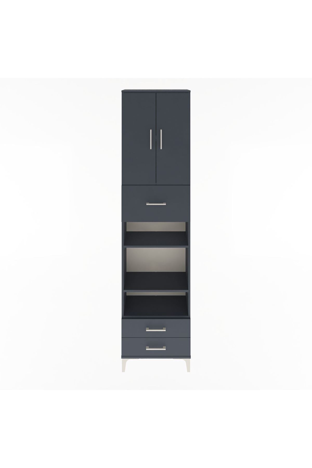 Arges Dolap 5 Raflı 3 Çekmeceli 2 Kapaklı 60x30x243 - S32M036V5A