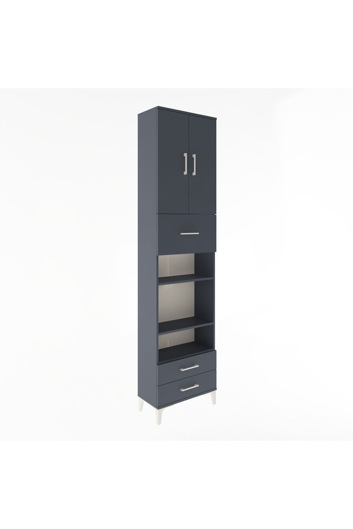 Arges Dolap 5 Raflı 3 Çekmeceli 2 Kapaklı 60x30x243 - S32M036V5A