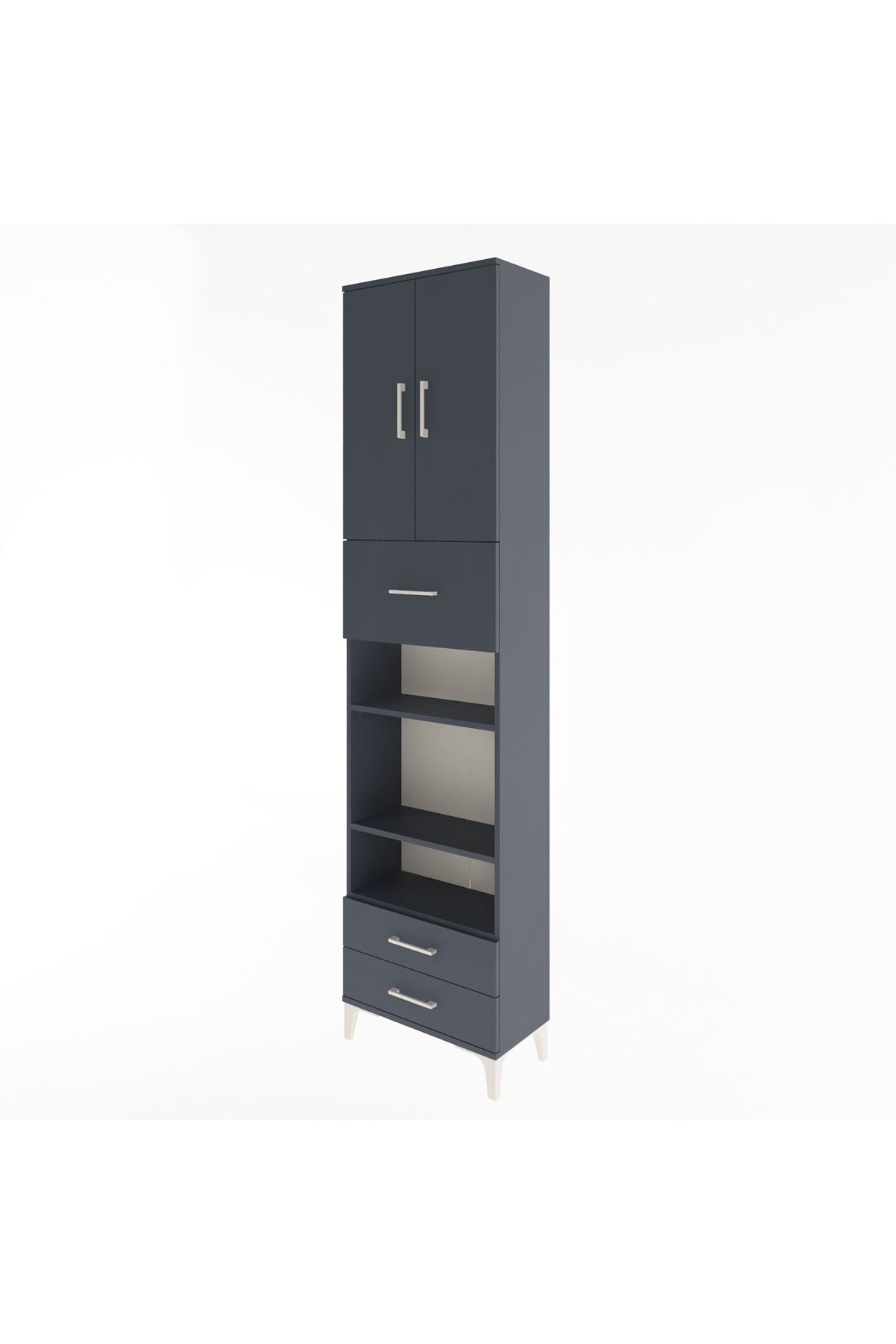 Arges Dolap 5 Raflı 3 Çekmeceli 2 Kapaklı 60x30x243 - S32M036V5A