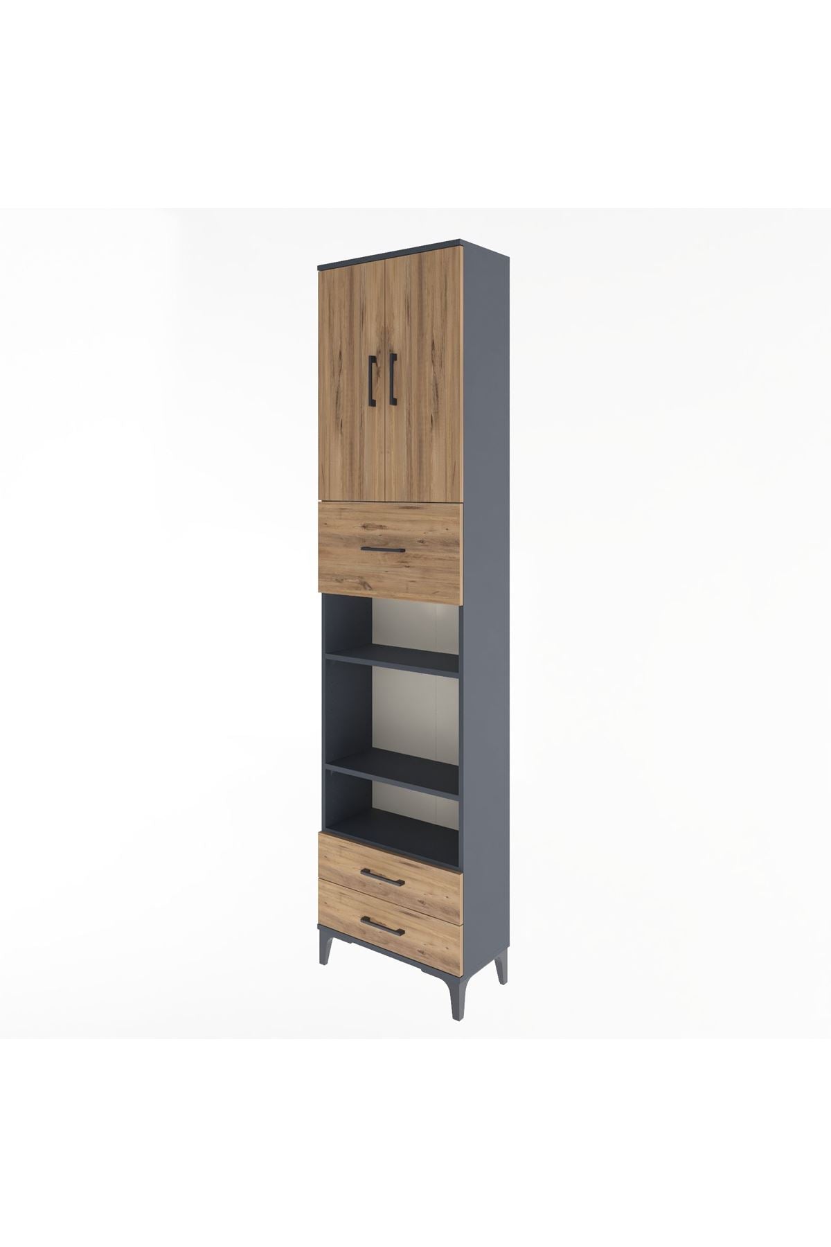 Arges Dolap 5 Raflı 3 Çekmeceli 2 Kapaklı 60x30x243 - S32M036V6A