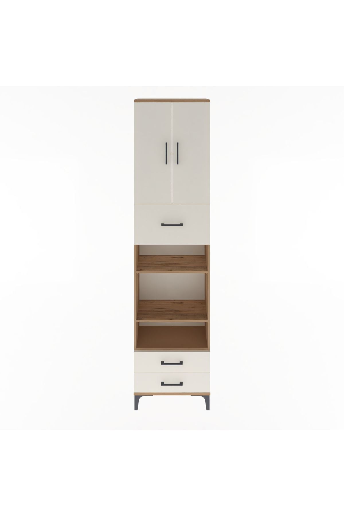 Arges Dolap 5 Raflı 3 Çekmeceli 2 Kapaklı 60x30x243 - S32M036V7A