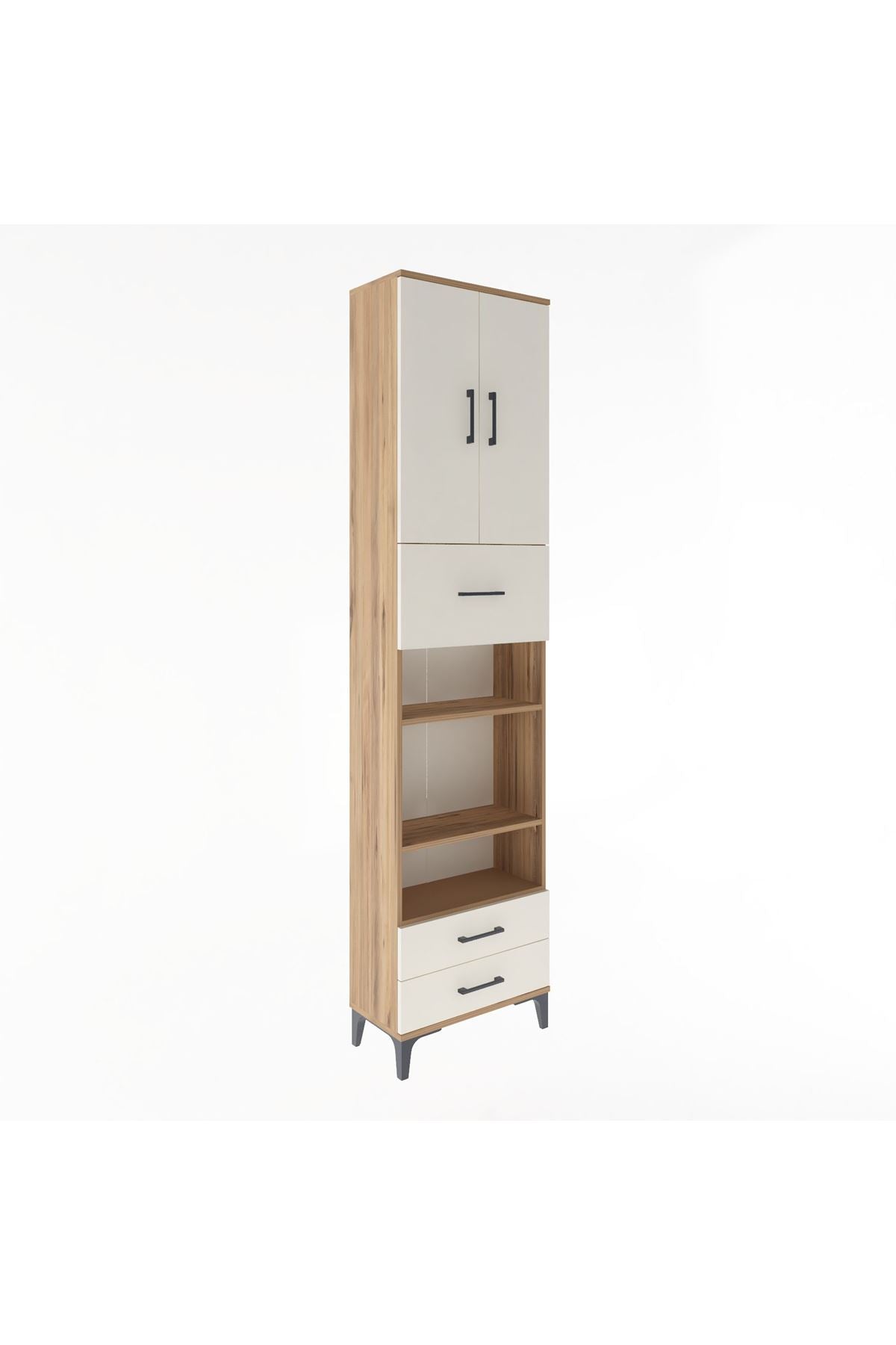 Arges Dolap 5 Raflı 3 Çekmeceli 2 Kapaklı 60x30x243 - S32M036V7A