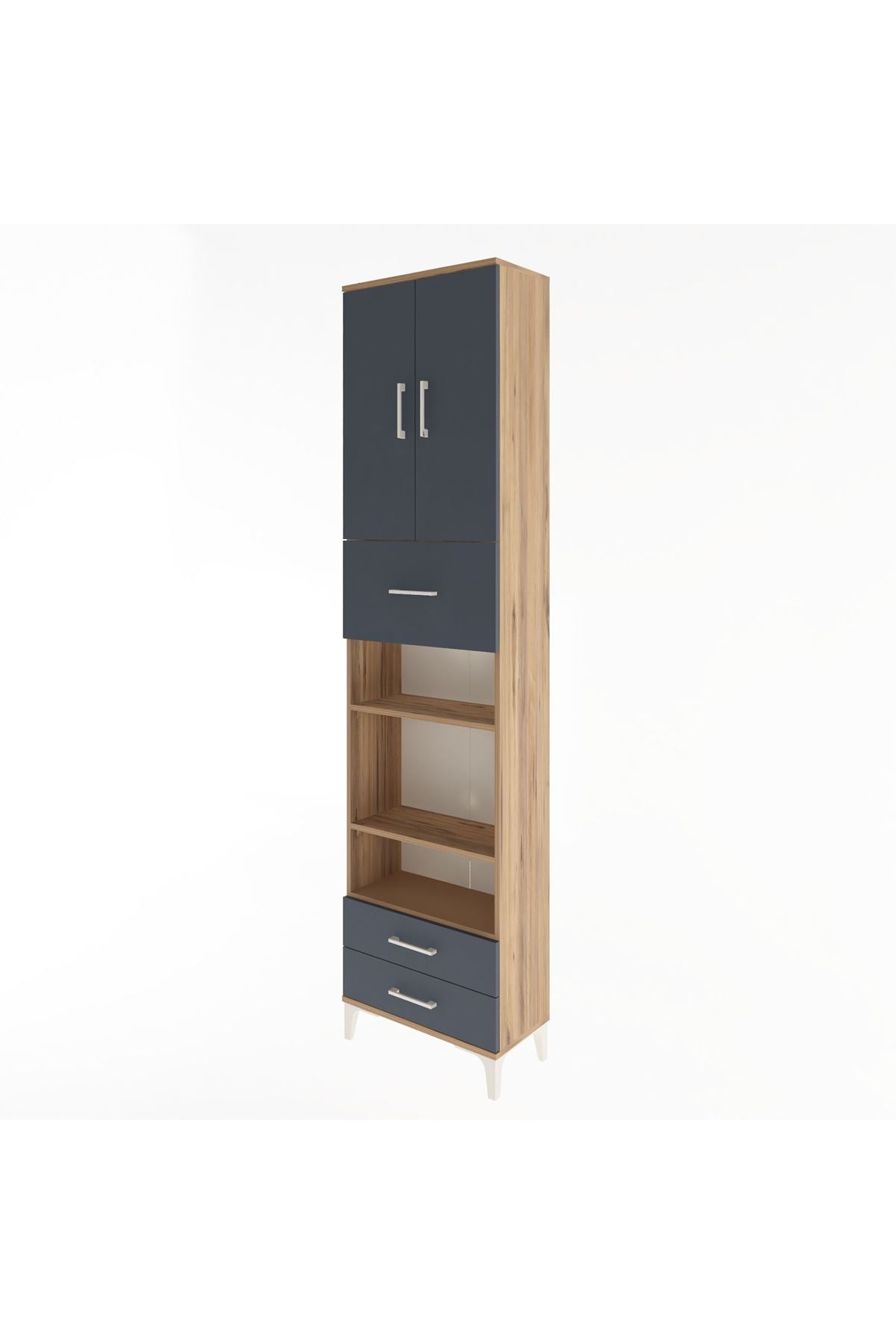 Arges Dolap 5 Raflı 3 Çekmeceli 2 Kapaklı 60x30x243 - S32M036V8A