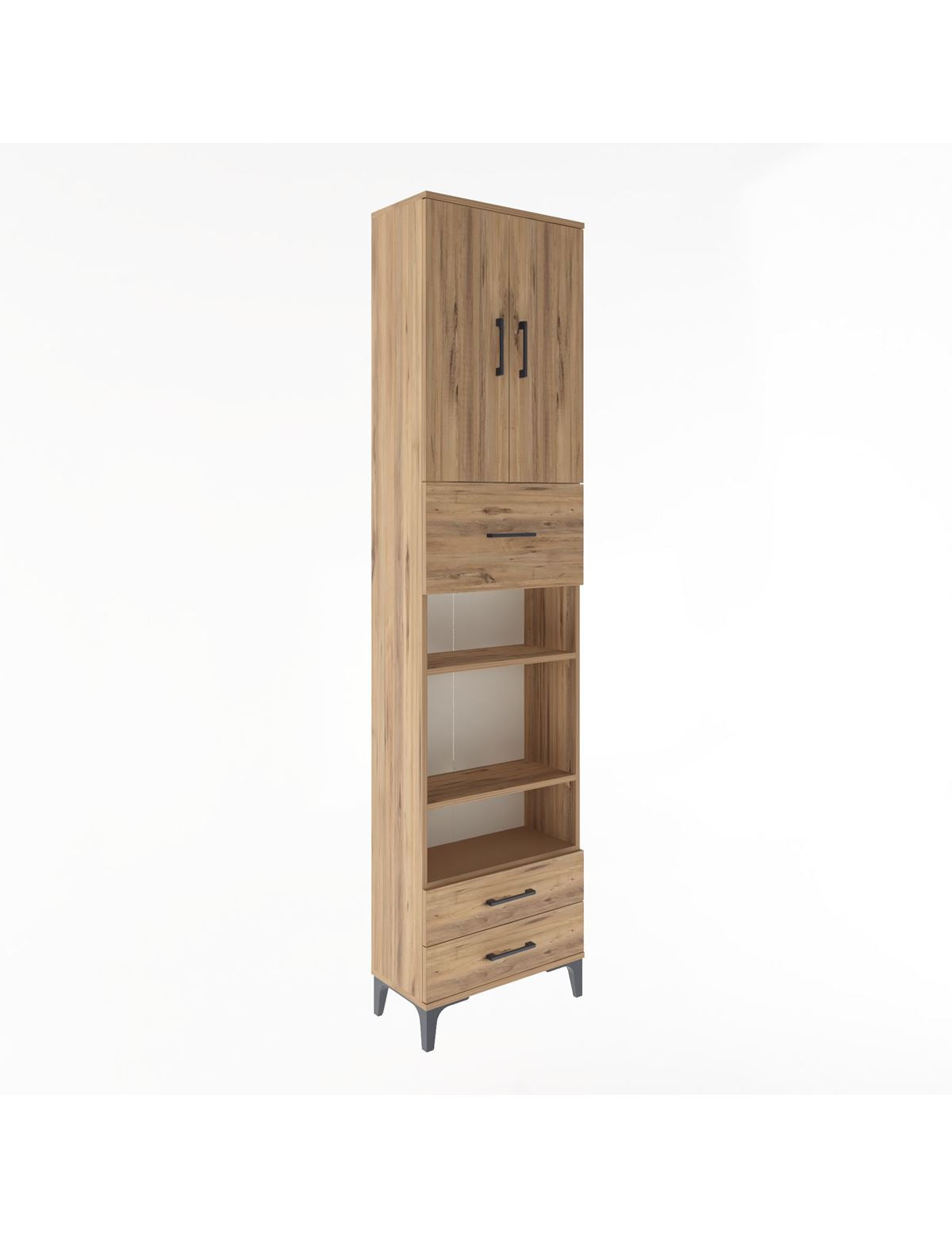 Arges Dolap 5 Raflı 3 Çekmeceli 2 Kapaklı 60x30x243 - S32M036V9A