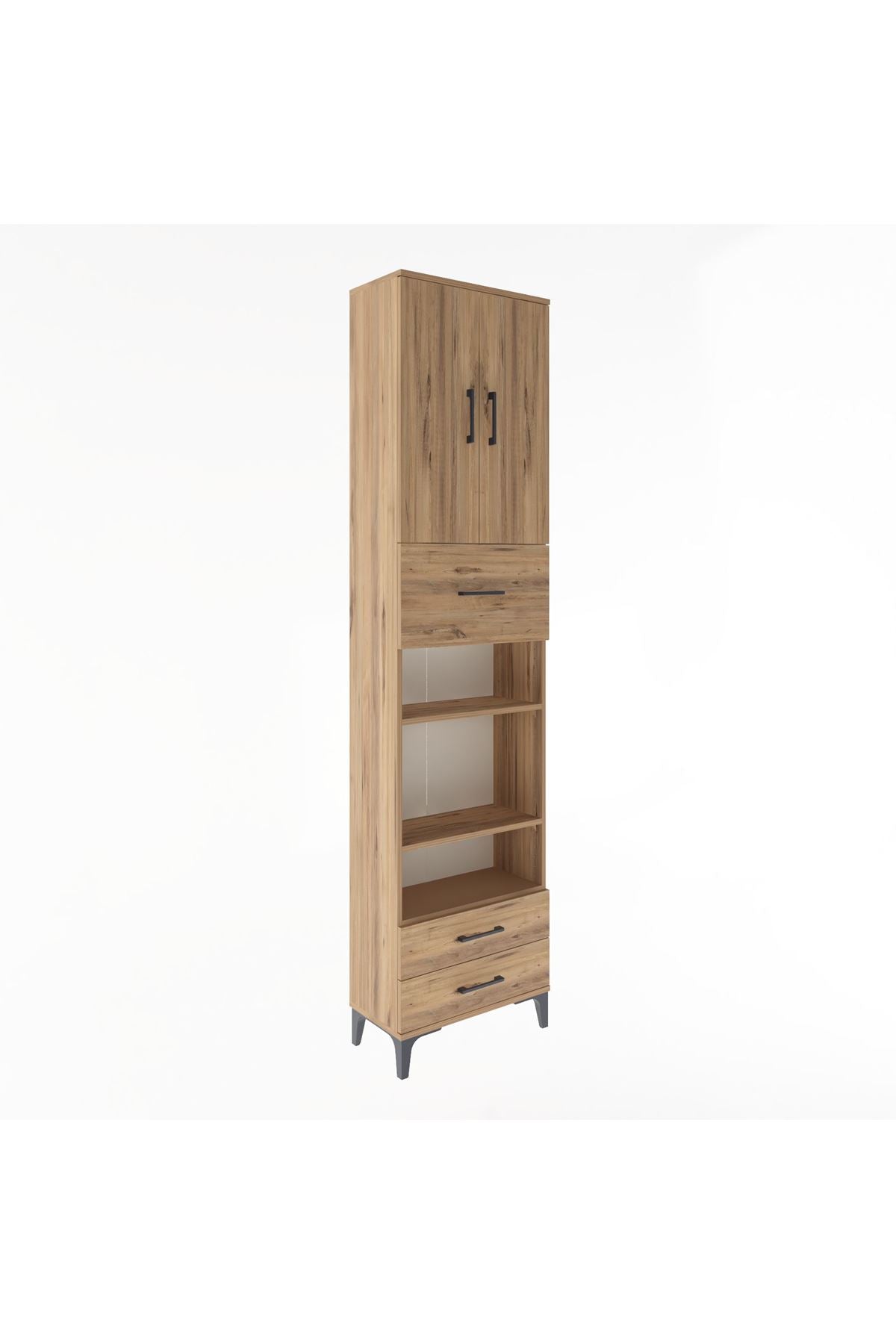 Arges Dolap 5 Raflı 3 Çekmeceli 2 Kapaklı 60x30x243 - S32M036V9A