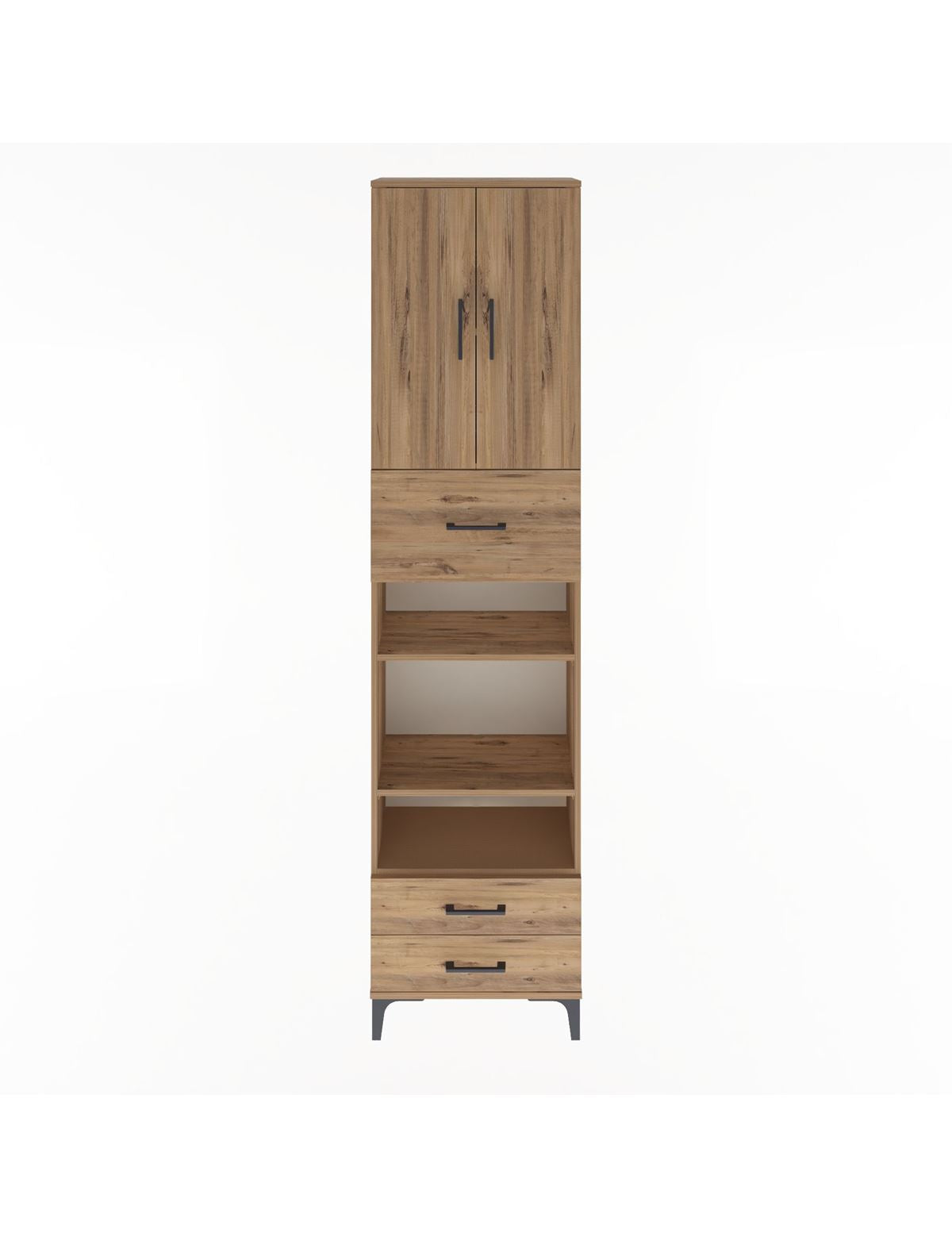 Arges Dolap 5 Raflı 3 Çekmeceli 2 Kapaklı 60x30x243 - S32M036V9A