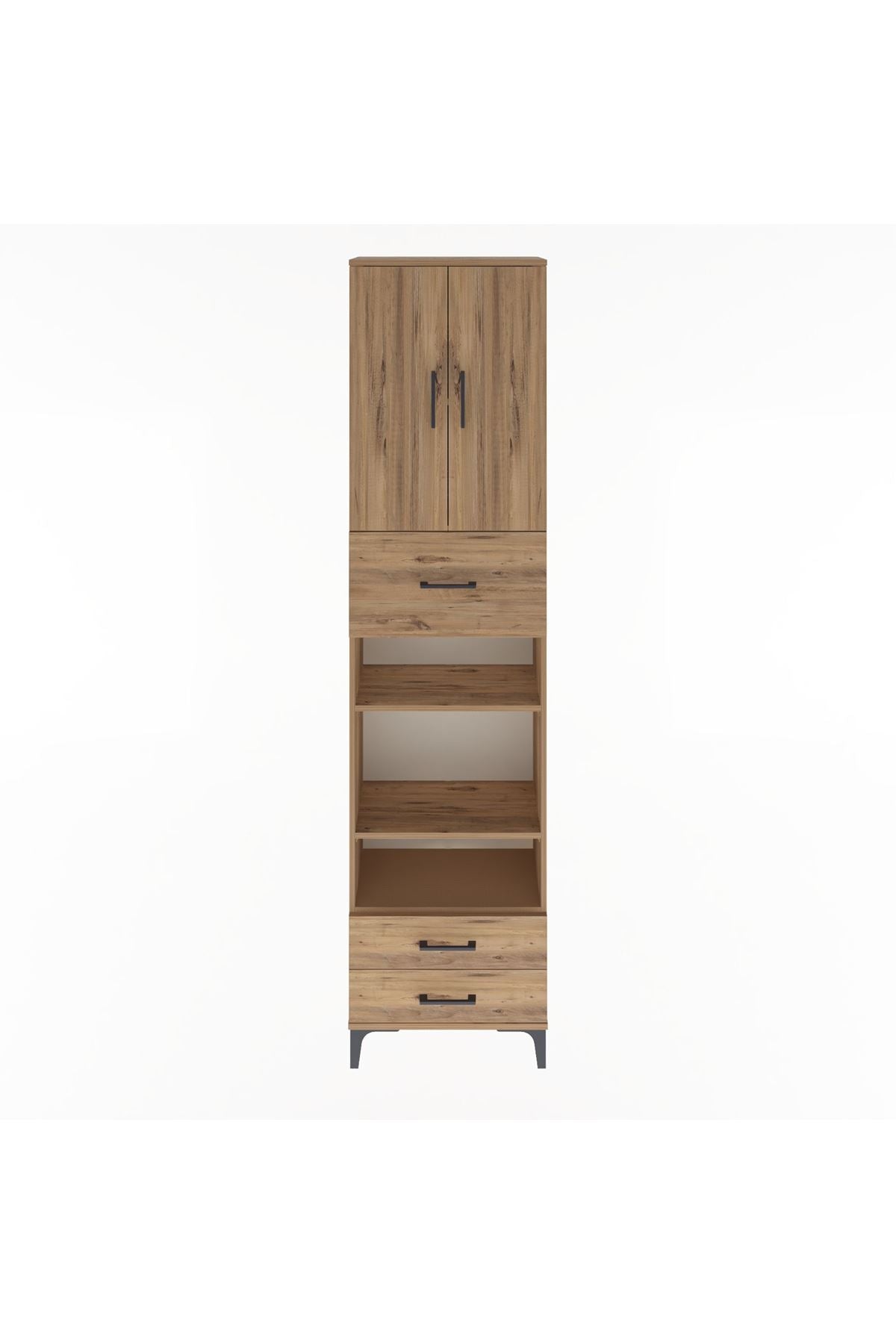 Arges Dolap 5 Raflı 3 Çekmeceli 2 Kapaklı 60x30x243 - S32M036V9A