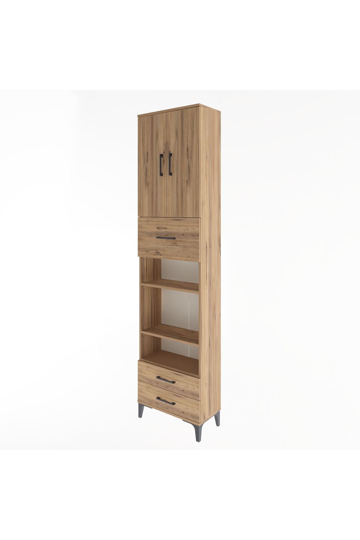 Arges Dolap 5 Raflı 3 Çekmeceli 2 Kapaklı 60x30x243 - S32M036V9A