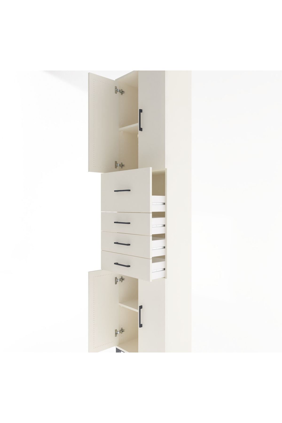 Arges Dolap 3 Raflı 4 Çekmeceli 4 Kapaklı 60x30x243 - S32M037V1A