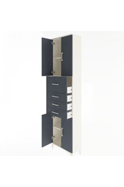 Arges Dolap 3 Raflı 4 Çekmeceli 4 Kapaklı 60x30x243 - S32M037V2A