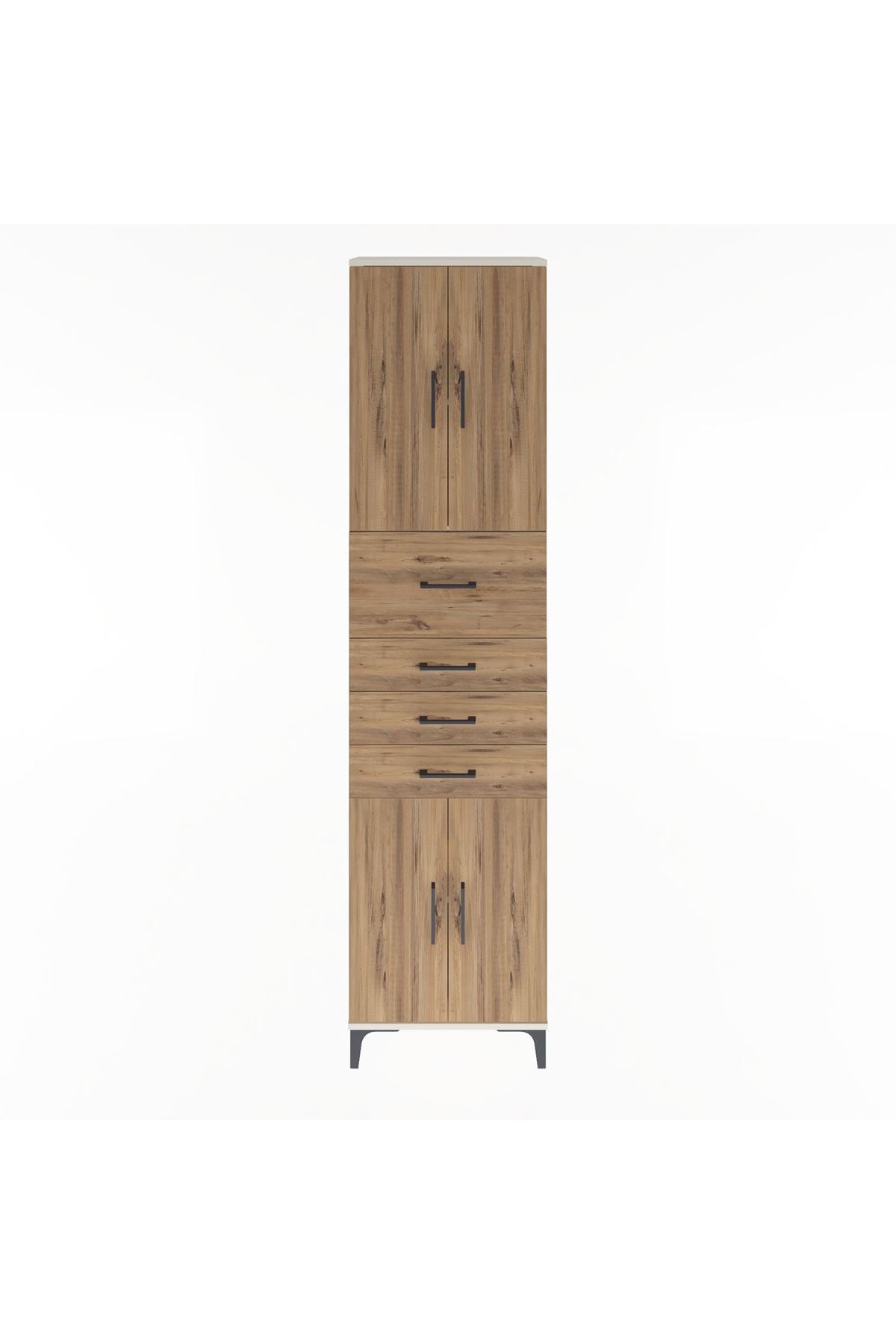 Arges Dolap 3 Raflı 4 Çekmeceli 4 Kapaklı 60x30x243 - S32M037V3A