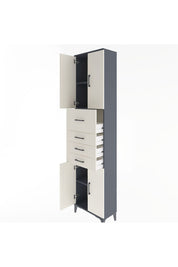 Arges Dolap 3 Raflı 4 Çekmeceli 4 Kapaklı 60x30x243 - S32M037V4A