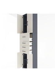 Arges Dolap 3 Raflı 4 Çekmeceli 4 Kapaklı 60x30x243 - S32M037V4A