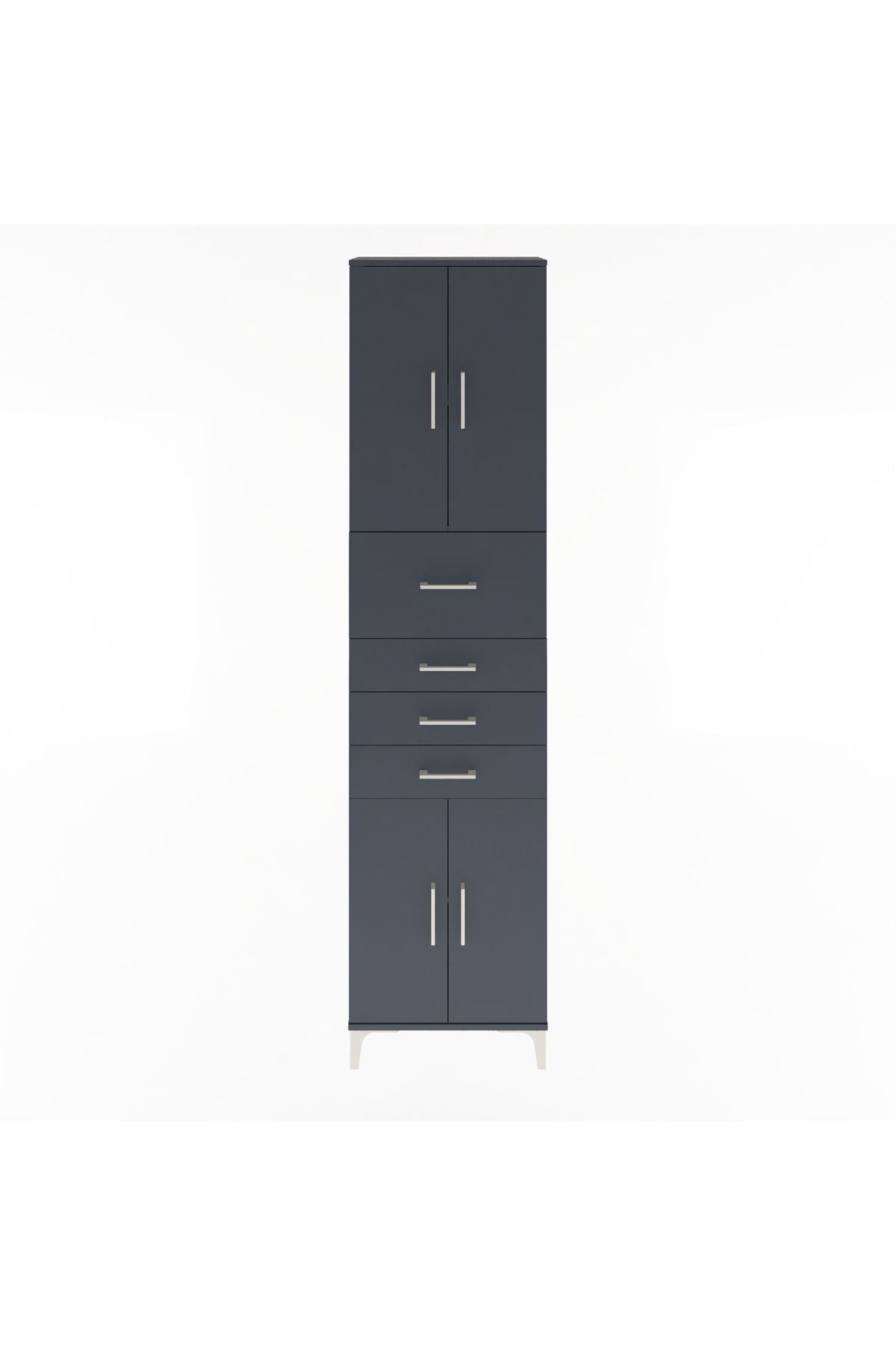 Arges Dolap 3 Raflı 4 Çekmeceli 4 Kapaklı 60x30x243 - S32M037V5A