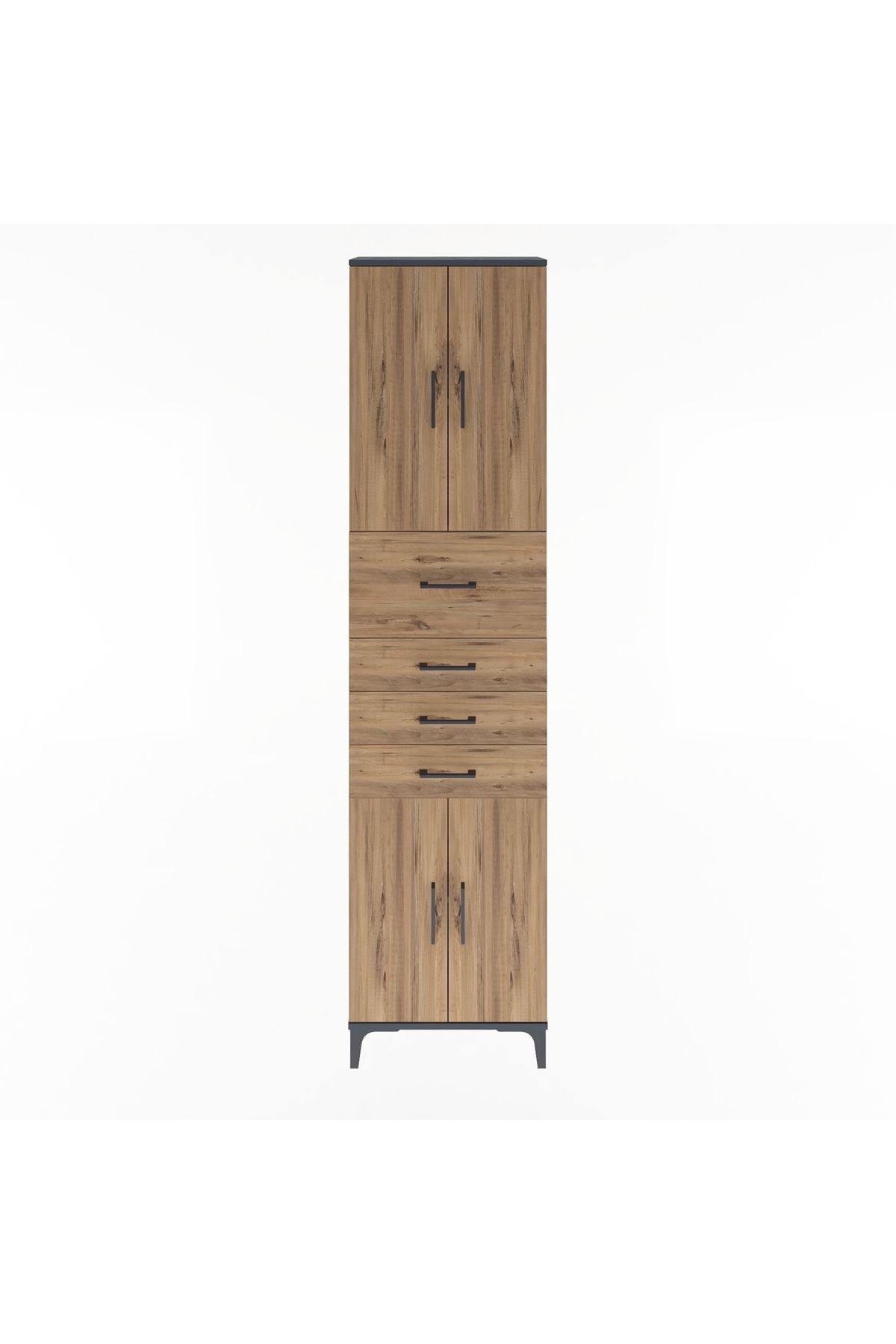 Arges Dolap 3 Raflı 4 Çekmeceli 4 Kapaklı 60x30x243 - S32M037V6A
