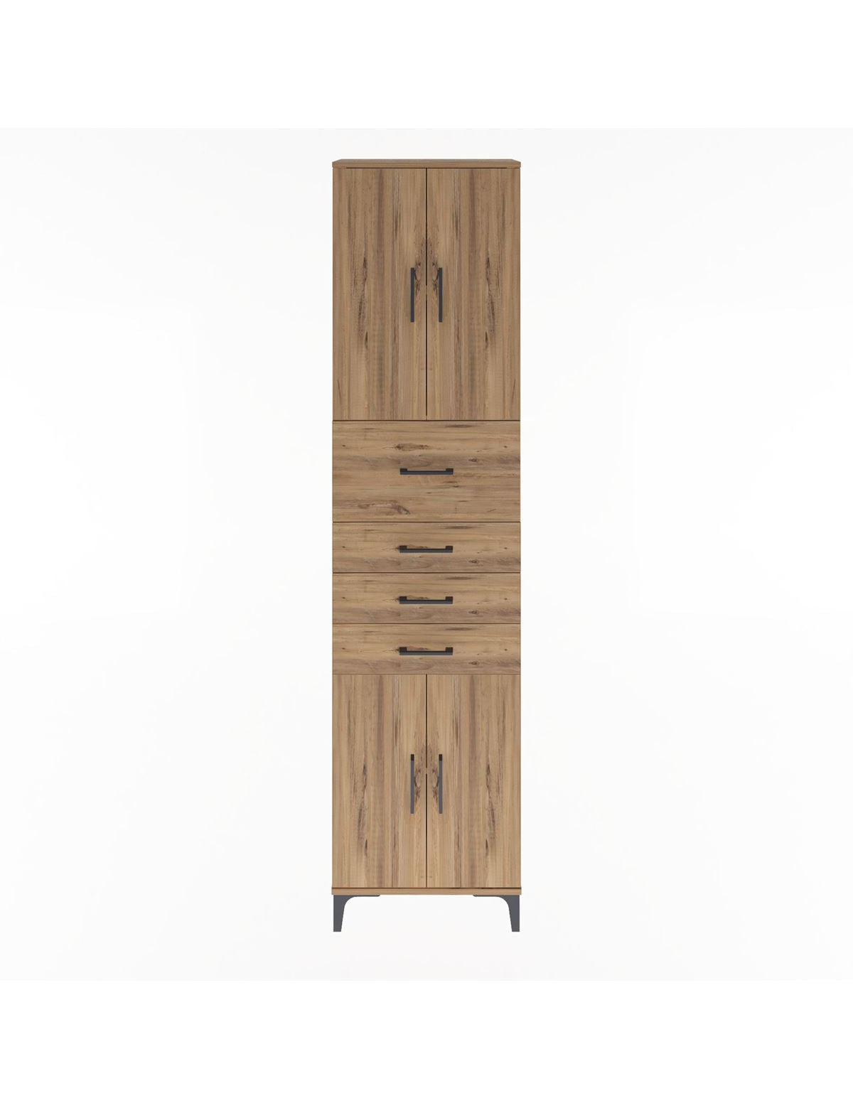 Arges Dolap 3 Raflı 4 Çekmeceli 4 Kapaklı 60x30x243 - S32M037V9A