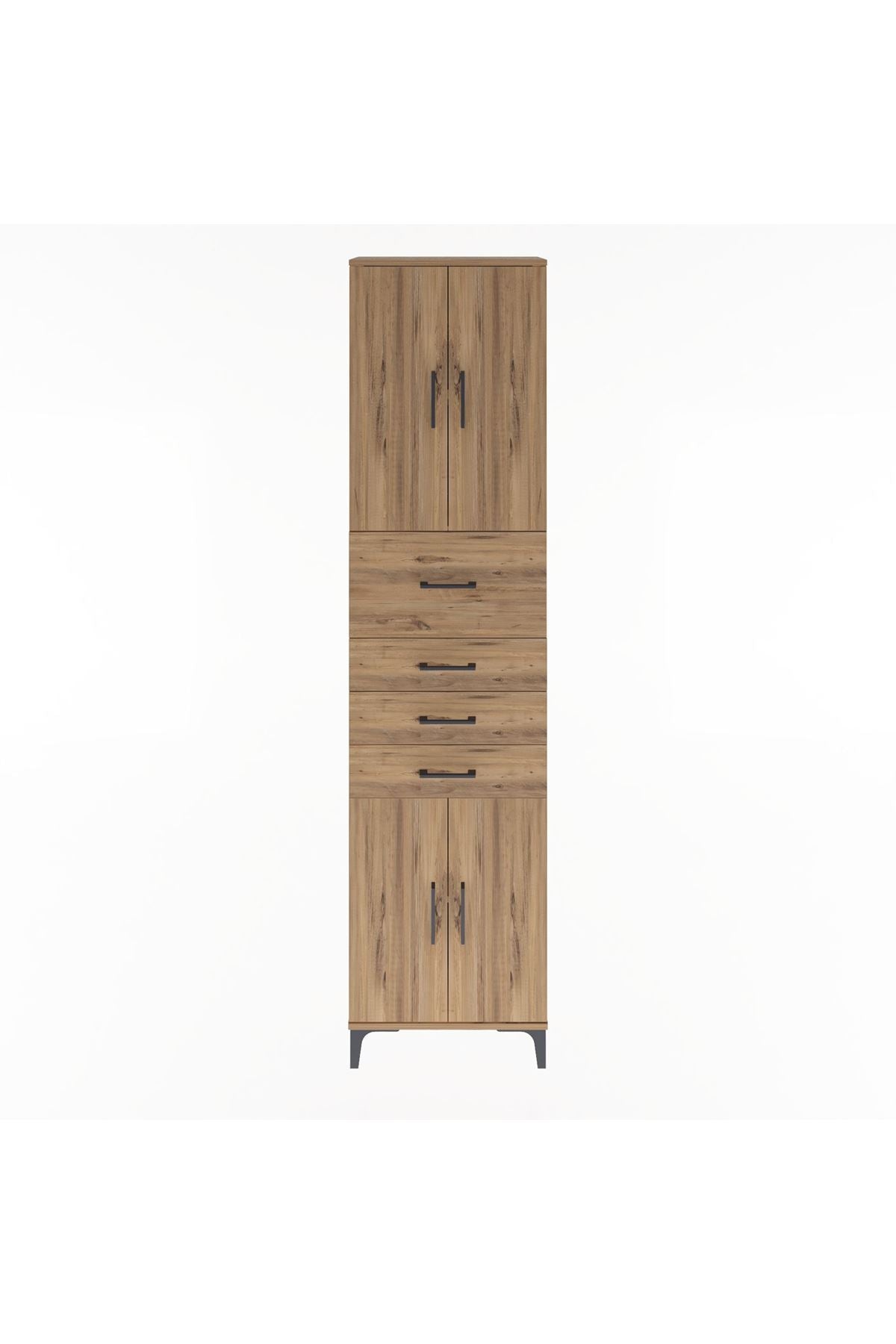 Arges Dolap 3 Raflı 4 Çekmeceli 4 Kapaklı 60x30x243 - S32M037V9A