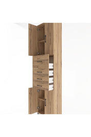 Arges Dolap 3 Raflı 4 Çekmeceli 4 Kapaklı 60x30x243 - S32M037V9A