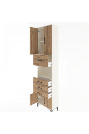 Arges Dolap 3 Raflı 4 Çekmeceli 4 Kapaklı 60x30x243 - S32M038V3A