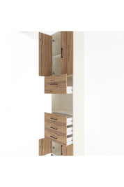 Arges Dolap 3 Raflı 4 Çekmeceli 4 Kapaklı 60x30x243 - S32M038V3A
