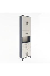 Arges Dolap 3 Raflı 4 Çekmeceli 4 Kapaklı 60x30x243 - S32M038V4A