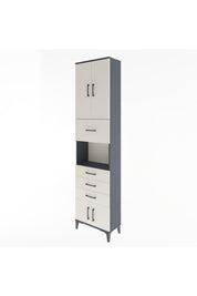 Arges Dolap 3 Raflı 4 Çekmeceli 4 Kapaklı 60x30x243 - S32M038V4A
