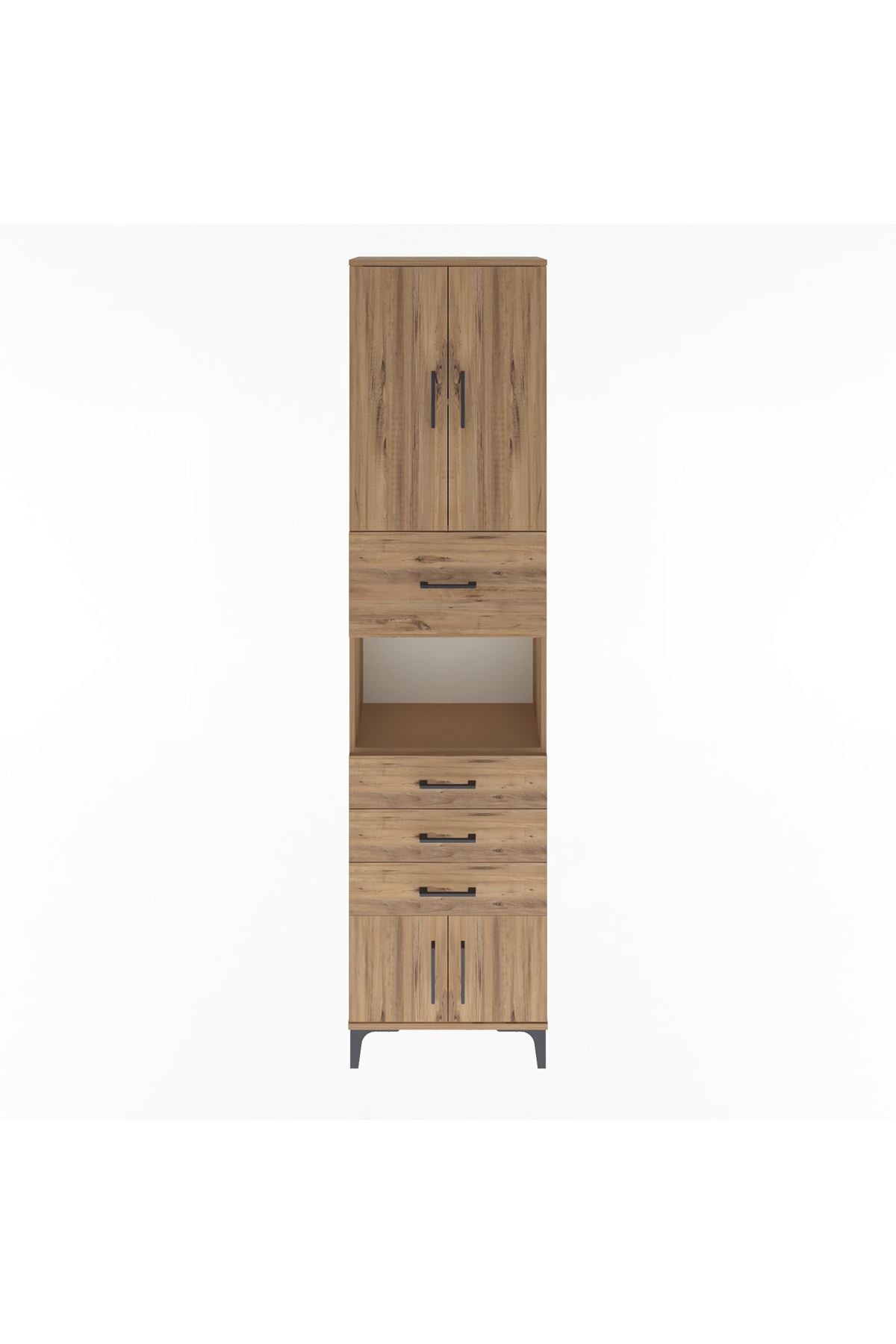 Arges Dolap 3 Raflı 4 Çekmeceli 4 Kapaklı 60x30x243 - S32M038V9A