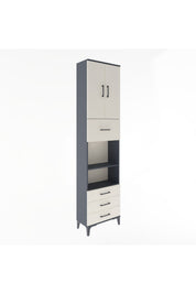 Arges Dolap 4 Raflı 4 Çekmeceli 2 Kapaklı 60x30x243 - S32M039V4A