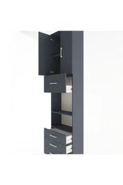Arges Dolap 4 Raflı 4 Çekmeceli 2 Kapaklı 60x30x243 - S32M039V5A