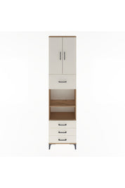 Arges Dolap 4 Raflı 4 Çekmeceli 2 Kapaklı 60x30x243 - S32M039V7A