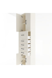 Arges Dolap 3 Raflı 5 Çekmeceli 4 Kapaklı 60x30x243 - S32M040V1A