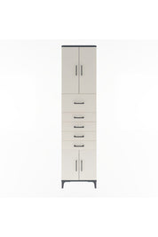 Arges Dolap 3 Raflı 5 Çekmeceli 4 Kapaklı 60x30x243 - S32M040V4A