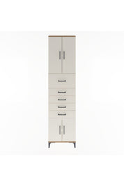Arges Dolap 3 Raflı 5 Çekmeceli 4 Kapaklı 60x30x243 - S32M040V7A