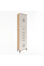 Arges Dolap 3 Raflı 5 Çekmeceli 4 Kapaklı 60x30x243 - S32M040V7A