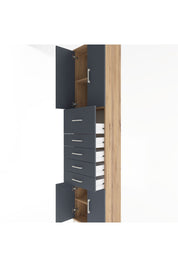 Arges Dolap 3 Raflı 5 Çekmeceli 4 Kapaklı 60x30x243 - S32M040V8A
