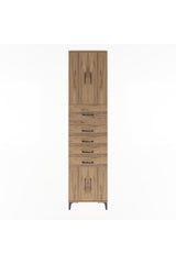 Arges Dolap 3 Raflı 5 Çekmeceli 4 Kapaklı 60x30x243